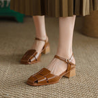 Orlina Roman Leather Heels