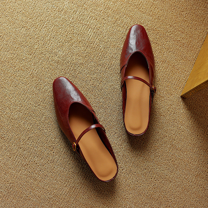 Celine Leather Strap Mules