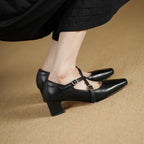 Mira Mary-Jane Leather Heels