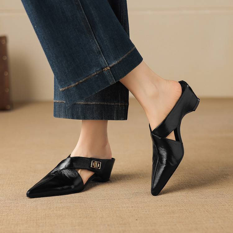 Aurel Leather Sculpt Mules