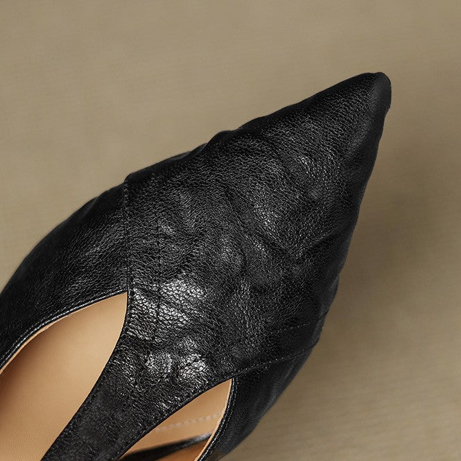 Aviel Pointed Leather Heels
