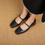 Cirelle Strap Leather Mary-Jane Heels