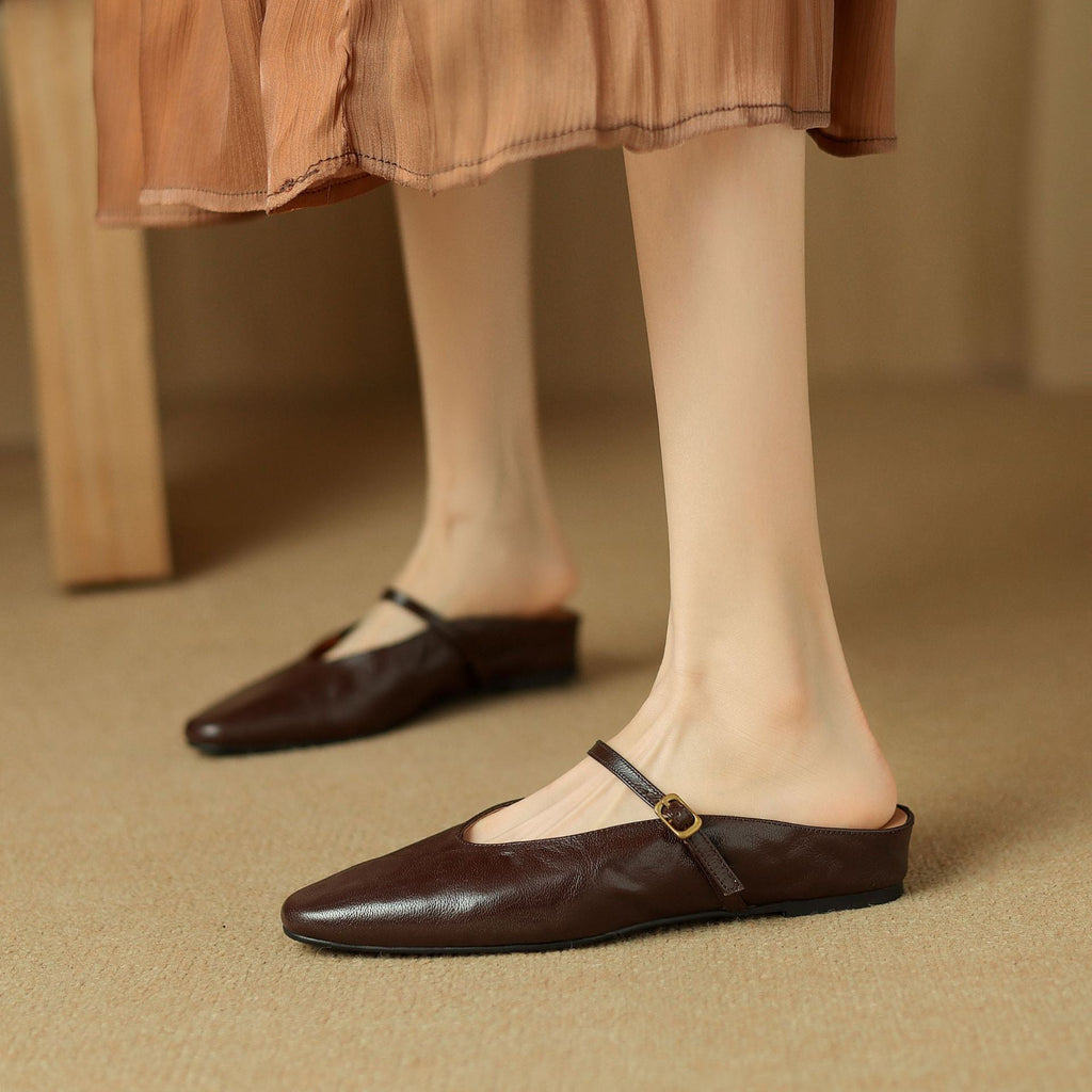 Celine Leather Strap Mules