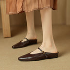 Celine Leather Strap Mules