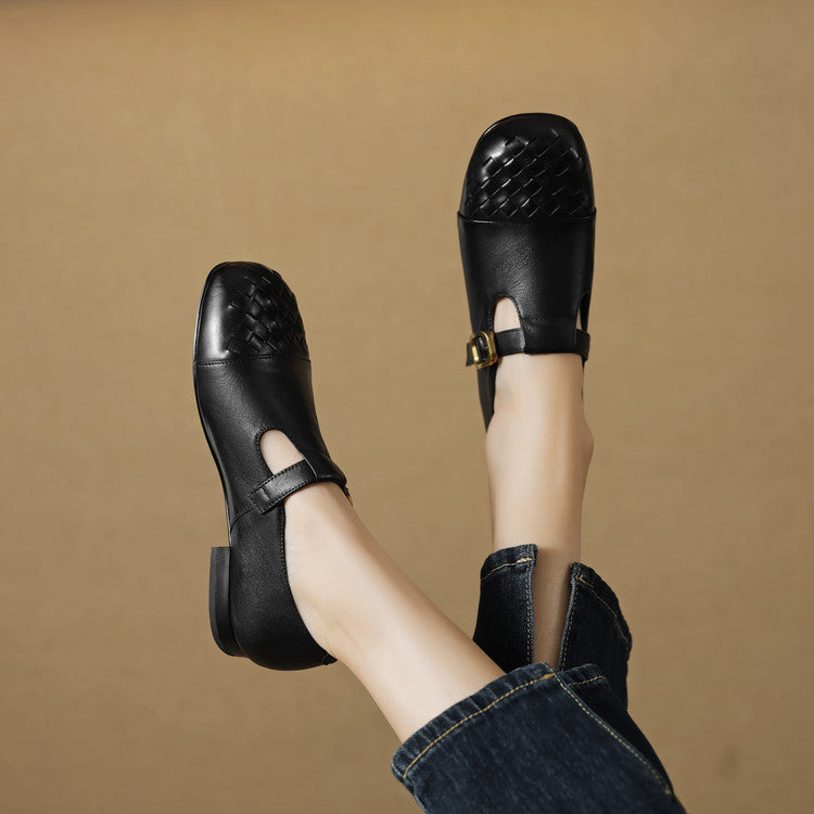 Velmora Woven Leather Loafers