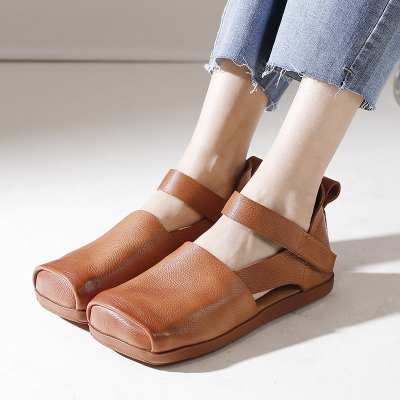 Orlienne Soft Strap Leather Flats