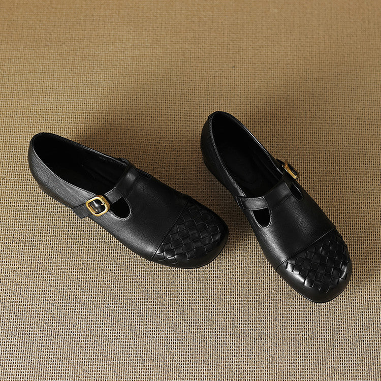 Velmora Woven Leather Loafers