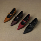 Veloria Lambskin Leather Mary Janes