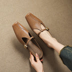 Luna Sculpt Leather Mules