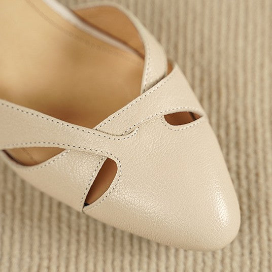 Caelin Lambskin Leather Heels