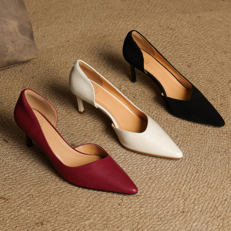 Velisse D’Orsay Leather Pumps