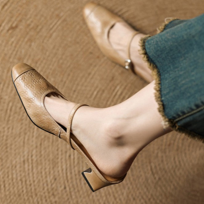 Rielle Strap Leather Mules