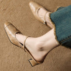 Rielle Strap Leather Mules