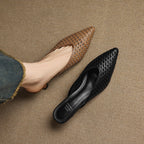 Velisse Woven Leather Heel Mules