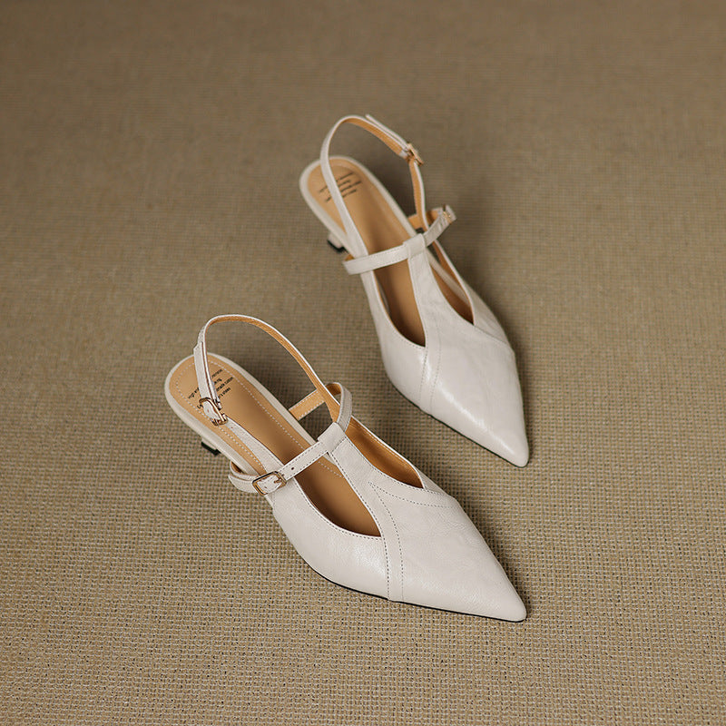 Aviel Pointed Leather Heels