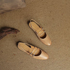 Norvie Leather Slingback Mary Jane Flats