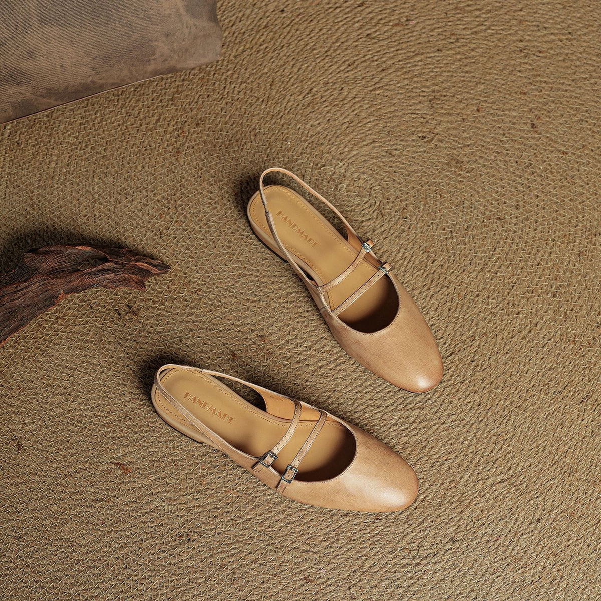 Norvie Leather Slingback Mary Jane Flats