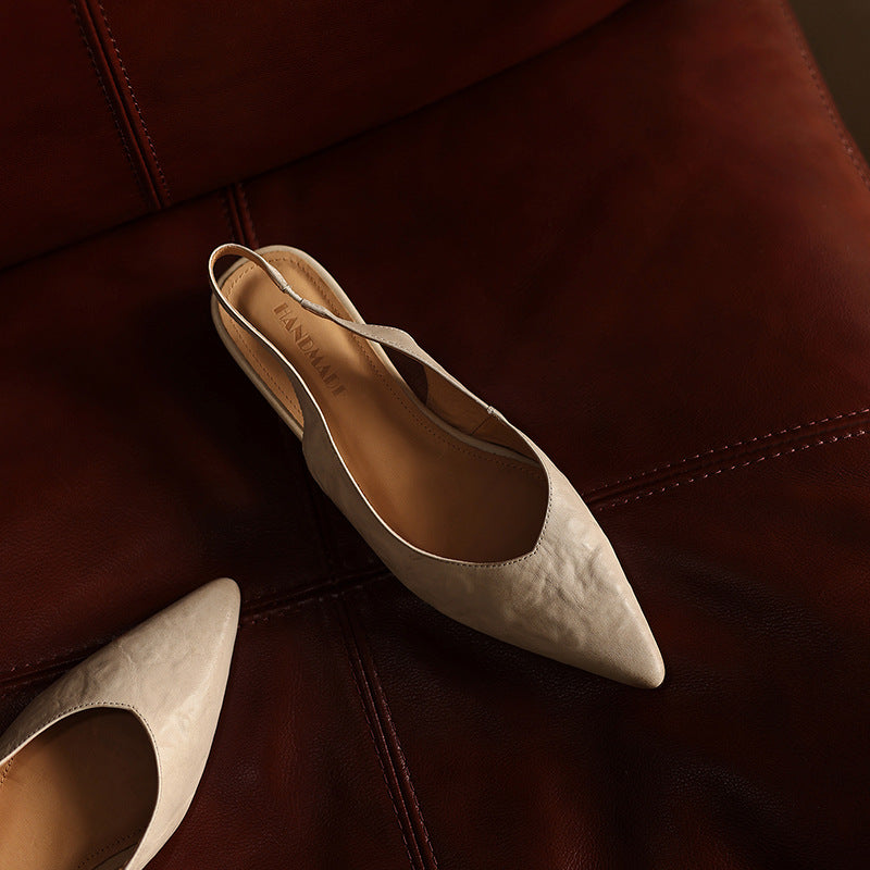 Vireya Slingback Leather Flats