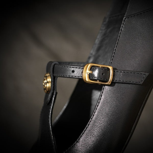 Camélia T-Bar Leather Pumps