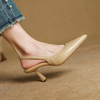 Aurel Slingback Leather Heels