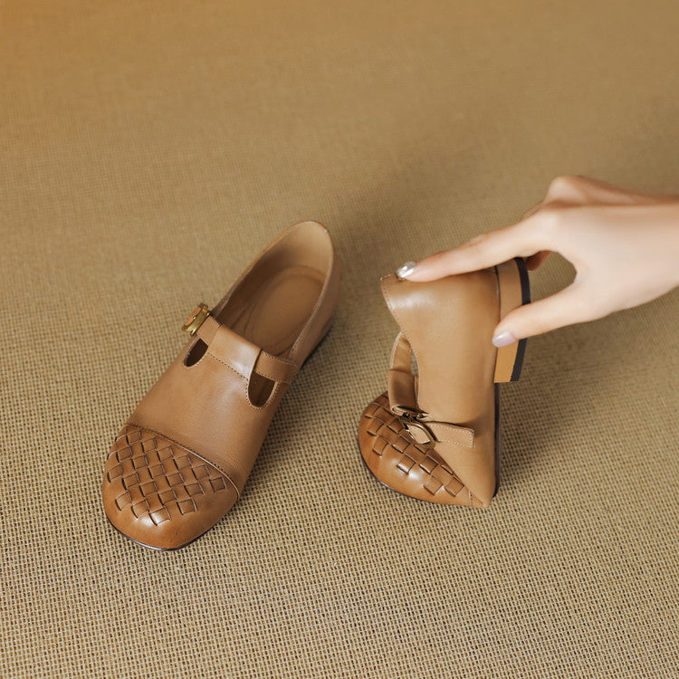 Velmora Woven Leather Loafers