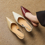 Aurel Slingback Leather Heels