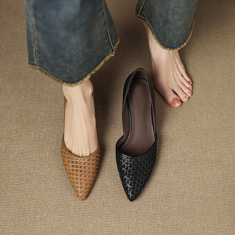 Serelle Woven Leather Heels