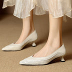 Eliane Woven Leather Heels