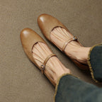 Caelen Leather Block Heels