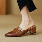 Marloe Pointed Leather Mules