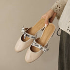 Maelle Bow Leather Mules