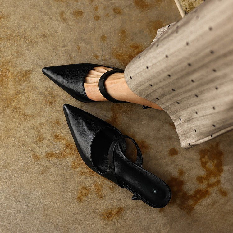 Elvaré Strap Leather Mules