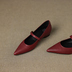 Veloria Lambskin Leather Mary Janes