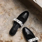 Maelle Bow Leather Mules