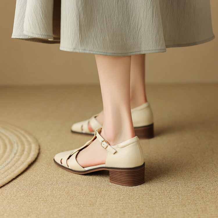 Lorin Roman Leather Heels