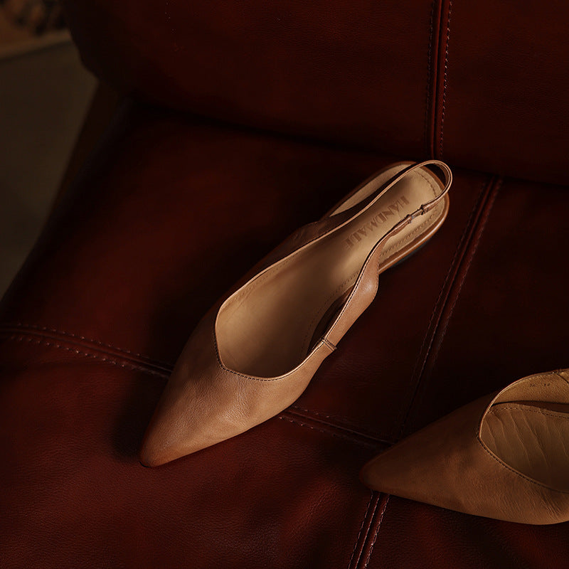 Vireya Slingback Leather Flats