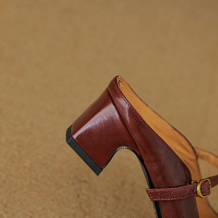 Lurea Strap Leather Mules