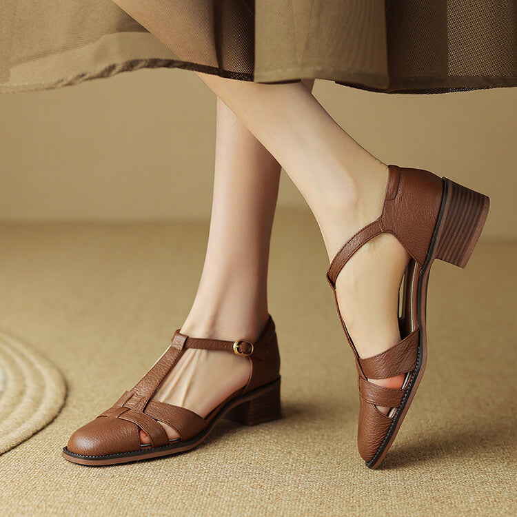 Lorin Roman Leather Heels