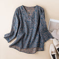 Button Front Relaxed Shirt - Blue