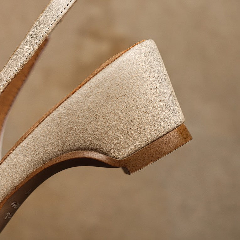 Vela Sculpt Leather Heels