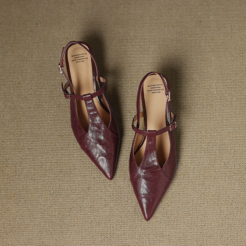 Aviel Pointed Leather Heels