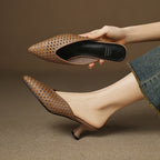 Velisse Woven Leather Heel Mules