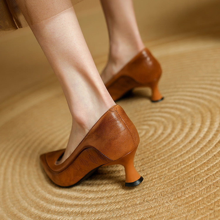 Lorien Sculpt Leather Heels