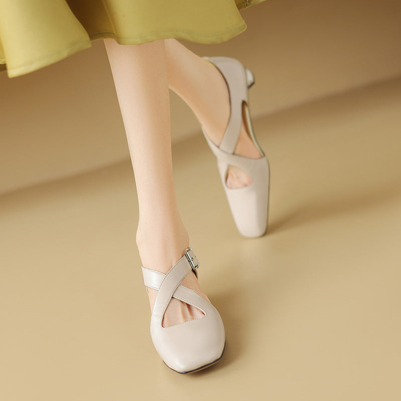 Celise D'Orsay Leather Heels