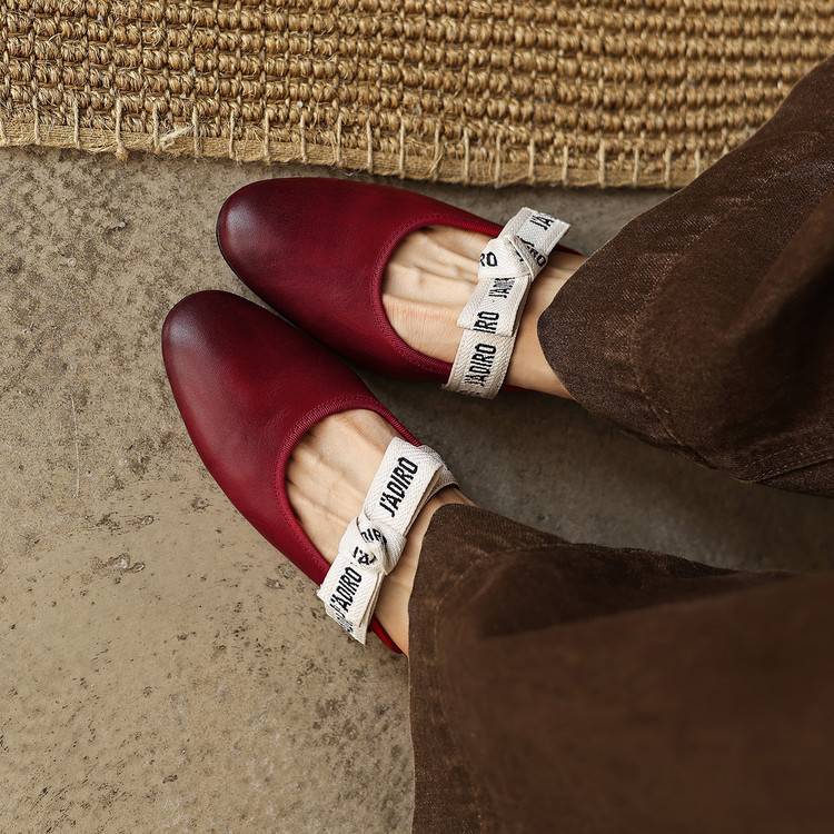Maelle Bow Leather Mules