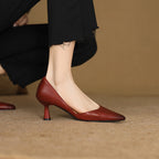 Loréne Curve Leather Heels