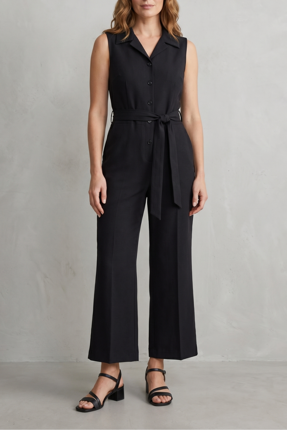 Orléane – Belted office elegance – Wide-leg jumpsuit