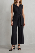 Orléane – Belted office elegance – Wide-leg jumpsuit