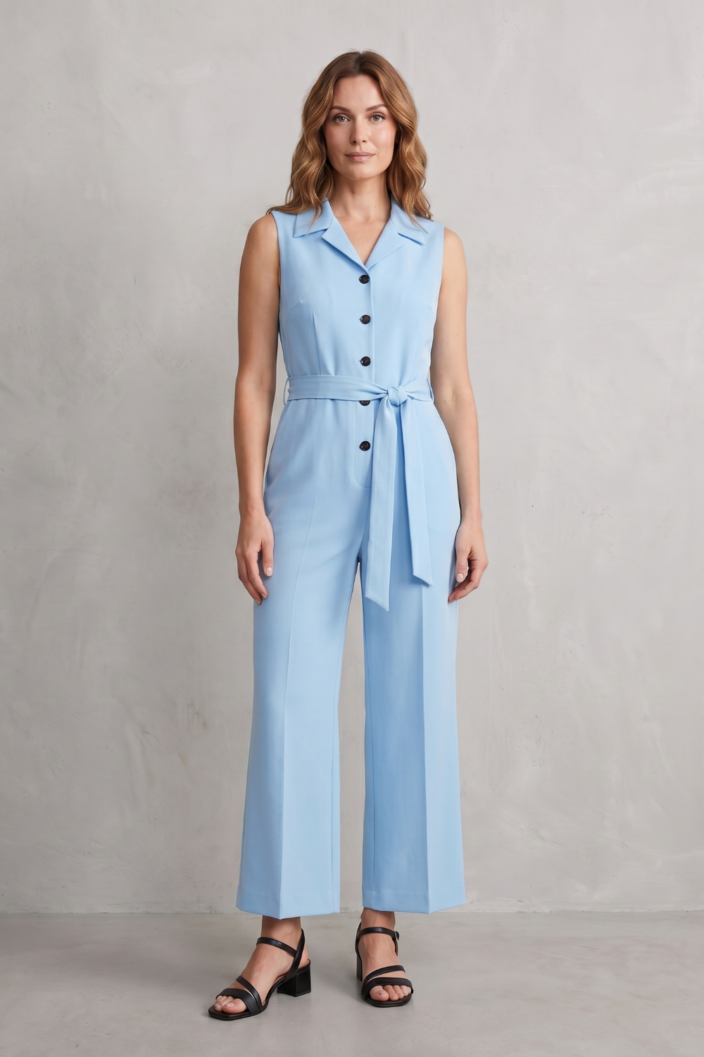 Orléane – Belted office elegance – Wide-leg jumpsuit