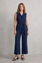 Orléane – Belted office elegance – Wide-leg jumpsuit